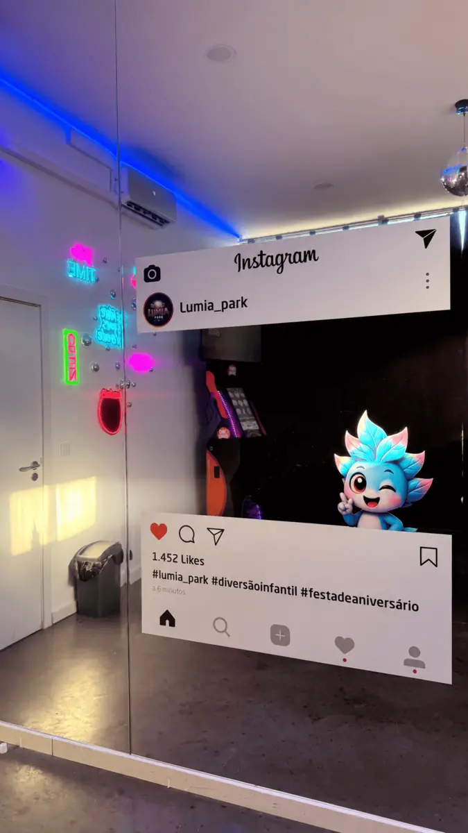 Espaço de fotografias da sala de Karaoke